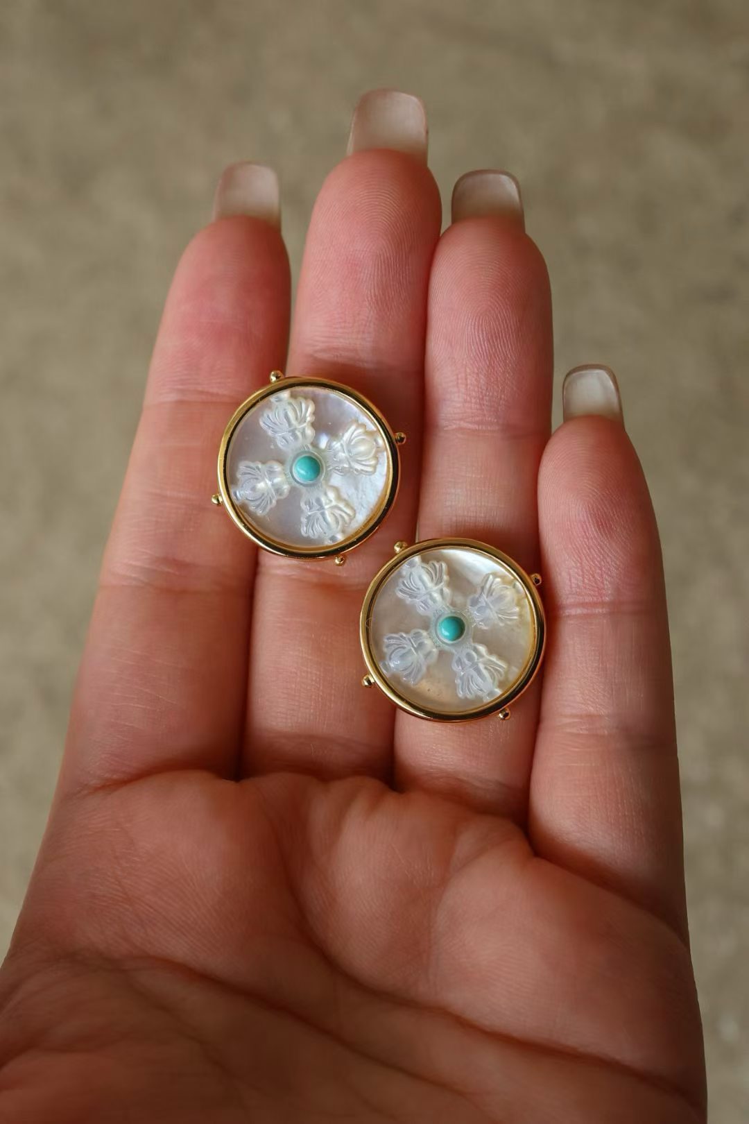Jade Disc Earrings